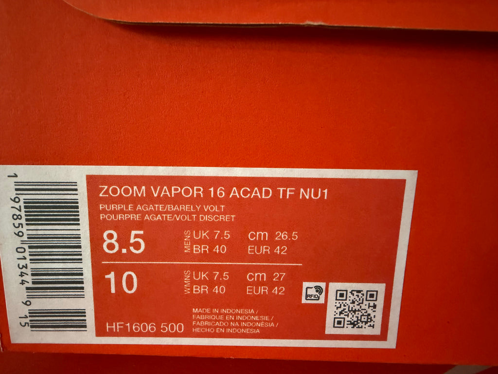 Nike Zoom Vapor 16 Academy TF NU1 Purple